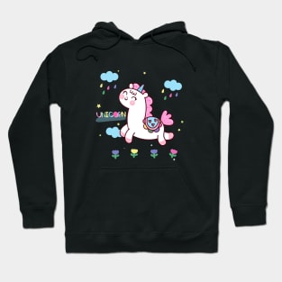 Cute unicorn cartoon fairy pony Child Hoodie